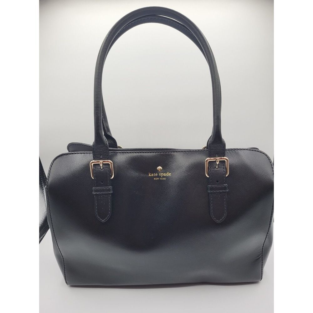 Kate Spade New York Charlotte Street Reena Black Leather Tote Shoulder Handbag‎